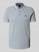 BOSS Green Regular Fit Poloshirt aus reiner Baumwolle in Rauchblau, Gr...