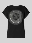 Guess T-Shirt mit Ziersteinbesatz und Rundhalsausschnitt in Black, Grö...