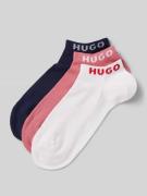 HUGO Sneakersocken mit Label-Detail im 3er-Pack in Hellrosa, Größe 35-...