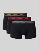 HUGO Trunks mit elastischem Logo-Bund im 3er-Pack in Black, Größe L