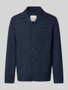 Pepe Jeans Regular Fit Hemdjacke aus Baumwoll-Mix in Marine, Größe L
