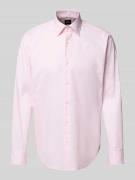 BOSS Regular Fit Businesshemd mit Strukturmuster in Rosa, Größe 46