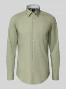 BOSS Regular Fit Businesshemd aus Baumwoll-Elasthan-Mix in Gruen, Größ...