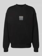 HUGO Sweatshirt mit Label-Print Modell 'Split Hugo' in Black, Größe L