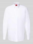 HUGO Modern Fit Business-Hemd mit Knopfleiste Modell 'Valerio' in Weis...