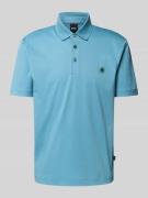 BOSS Regular Fit Poloshirt aus reiner Baumwolle in Aqua, Größe L