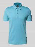 BOSS Slim Fit Poloshirt aus reiner Baumwolle in Aqua, Größe L