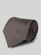 BOSS Seidenkrawatte mit Allover-Muster in Beige, Größe 1