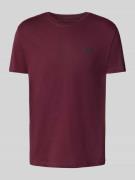 Alpha Industries T-Shirt mit Label-Print in Bordeaux, Größe L
