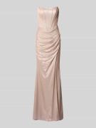 Unique Abendkleid mit Raffungen und rückseitiger Schnürung in Rose, Gr...