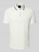 ARMANI EXCHANGE Poloshirt mit kurzem Reißverschluss in Weiss, Größe XL