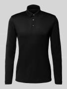 Emporio Armani Slim Fit Poloshirt mit Knopfleiste in Black, Größe XL