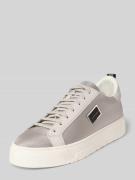 Antony Morato Ledersneaker mit Label-Applikation in Hellgrau, Größe 42
