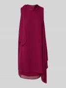 Vera Mont Mini Cocktailkleid mit Stehkragen und Schluppe in Bordeaux, ...