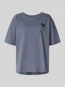 Jake*s Casual T-Shirt mit Snoopy-Print in Jeansblau, Größe S