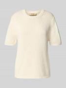 MOS MOSH Strickshirt mit Rundhalsausschnitt Modell 'Arin' in Ecru, Grö...