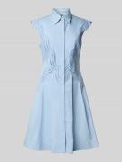 Copenhagen Muse Knielanges Kleid mit Umlegekragen und verdeckter Knopf...