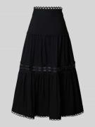 Copenhagen Muse Midirock aus Viskose-Mix Modell 'ASLEAH' in Black, Grö...