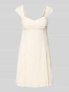 Only Tailliertes Minikleid mit Raffung Modell 'HELDA' in Offwhite, Grö...