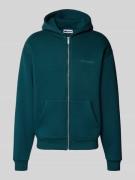 REVIEW Sweatjacke mit Känguru-Tasche in Dunkelgruen, Größe L