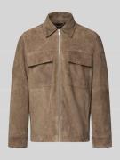 Drykorn Blouson in Leder-Optik Modell 'KOSAN' in Sand, Größe S