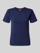 HUGO T-Shirt mit Rundhalsausschnitt und Label-Stitching in Marine, Grö...