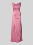 V.M. Abendkleid mit Wasserfall-Ausschnitt in Rosa, Größe 34