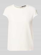 Windsor Slim Fit Blusenshirt mit Rundhalsausschnitt in Offwhite, Größe...