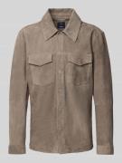 JOOP! Collection Hemdjacke aus Ziegenvelours mit Brusttaschen Modell '...