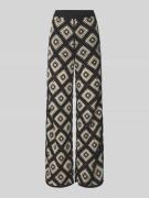 Jake*s Collection Stoffhose mit Häkelspitze und elastischem Bund in Bl...