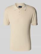 MCNEAL Poloshirt mit kurzer Knopfleiste in Sand, Größe L