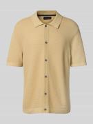 Christian Berg Men Regular Fit Poloshirt mit durchgehender Knopfleiste...