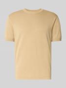 Christian Berg Men T-Shirt mit geripptem Rundhalsausschnitt in Sand, G...