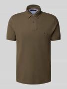 Tommy Hilfiger Regular Fit Poloshirt aus Baumwoll-Elasthan-Mix in Oliv...