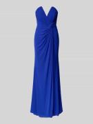 Mascara Abendkleid mit Knotendetail in Royal, Größe 32