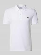 Lacoste Slim Fit Poloshirt aus reiner Baumwolle in Weiss, Größe XXL