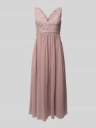My Mascara Curves Abendkleid mit Spitzenbesatz in Mauve, Größe 50