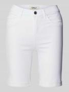 Only Slim Fit Jeansshorts mit fixiertem Umschlag Modell 'RAIN' in Weis...