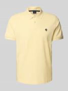 MCNEAL Poloshirt mit Label-Stitching in Hellgelb, Größe L