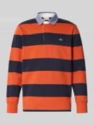 Gant Sweatshirt mit Polokragen in Orange, Größe L