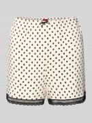 HUGO Pyjama-Shorts mit elastischem Bund Modell 'POLKA' in Offwhite, Gr...