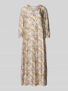 Rich & Royal Midikleid mit V-Ausschnitt in Bordeaux, Größe 34