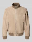 JOOP! Collection Lederjacke aus Ziegenvelours mit Stehkragen Modell 'B...