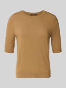 Luisa Cerano Strickshirt aus Viskose-Mix mit Rundhalsausschnitt in Cam...
