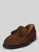 SELECTED HOMME Slipper aus echtem Rindsleder Modell 'BLAKE' in Mittelb...
