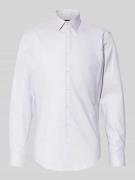 Jake*s Slim Fit Business-Hemd mit Kentkragen in Silber, Größe 37/38