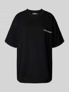 ANOTHER COTTON LAB Oversized T-Shirt mit Label-Print in Anthrazit, Grö...