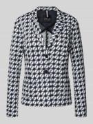 Marc Cain Slim Fit Blazer mit Reverskragen in Marine, Größe 36