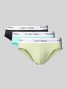 Calvin Klein Underwear Slip mit Label-Bund im 3er-Pack in Blau, Größe ...