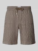 Lindbergh Shorts mit elastischem Bund in Khaki, Größe M